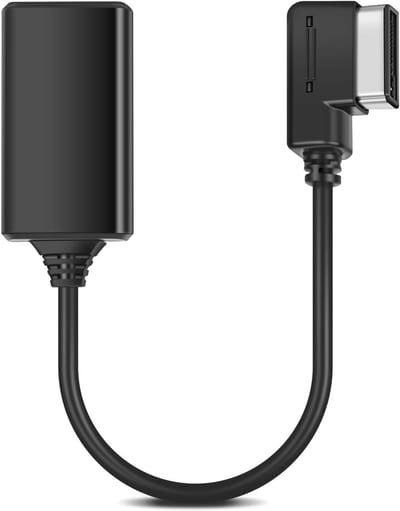 Auto Muziek Adapter - Media Interface Kabel - Draadloze Muziek Streaming - Bluetooth 5.0 Connectie - 10cm Lengte - Zwart
