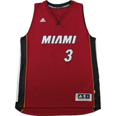Adidas X NBA Samenwerking Miami Heat Dwyane Wade Uit Swingman Fan Editie Mode Comfortabel Zacht Huidvriendelijk Basketbalshirt 7470A-3B6-K9549 S black