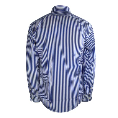 Aquascutum merklogo marineblauw shirt met lange mouwen