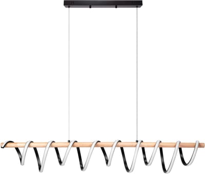 Toolight App1288-Cp Hanglamp Zwart 120X16X20Cm