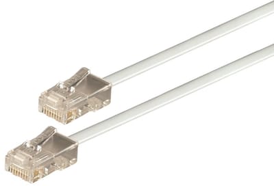 RJ45 - RJ45 4-aderige ISDN telefoonkabel / wit - 10 meter