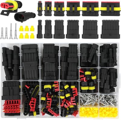 Allecta - Elektrische Connectoren Set - 808 Stuks - Waterdicht - Voor Motorfiets, Auto, Vrachtwagen, Boot - 250V - IP67