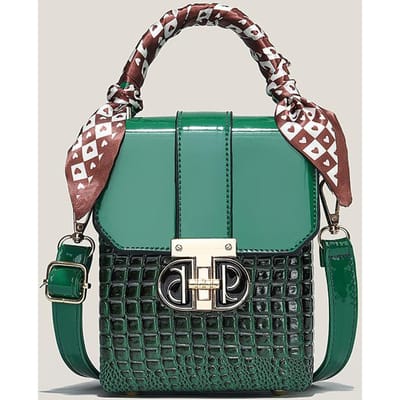 De Nieuwe Steenpatroon Alles Vintage Kleine Tas Mode Hand Bill Schoudertas Alles Niche Forens Tote Bag . blue