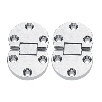 Dailygoods- Klepscharnieren 2 Stuks - Volledig Verstelbaar - Zelfdragend - Zinklegering - Ideaal voor Vouwen - Geschikt voor Deuren/Bureau - Scharnier