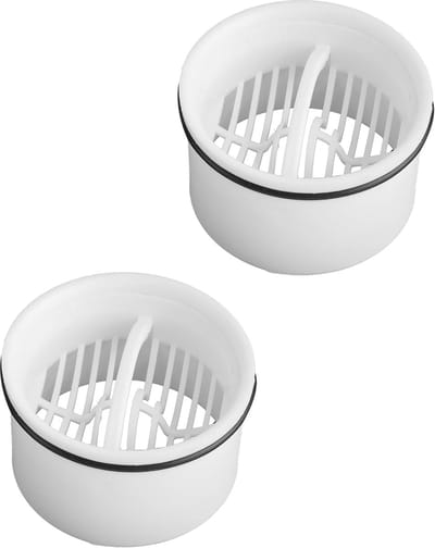 2 Stuks Haarzeef voor Douche met Dompelbuis, afvoergarnituur, Compatibel met Viega Tempoplex 6960, 6961, 6962, 6963, Haarfilter, Vervangset Haarvanger en Zeefinzetstuk voor Doucheafvoer Sifon