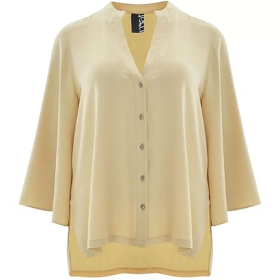 V-hals Blouse in Crêpe Dames Mat Fashion Airwashed