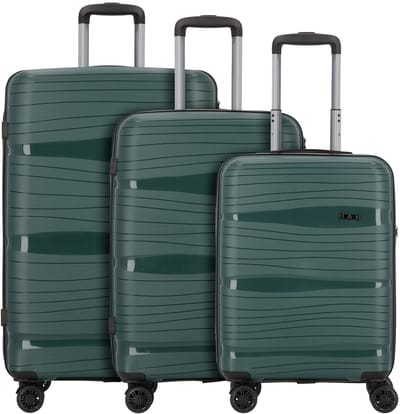 d & n Travel Line 4300 4 wielen Kofferset 3-delig - Harde bagage - TSA slot - dunkelblau
