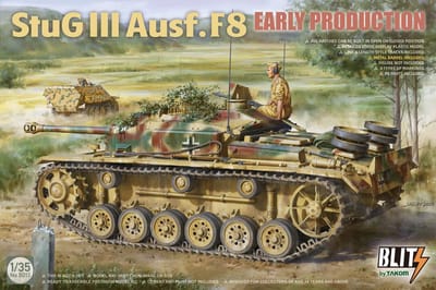 Takom Modelbouwpakket Militaire voertuigen - 8013 Stug III Ausf.F8 - Early Production Plastic - 1:35 - Modelbouw