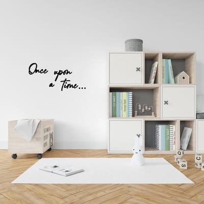 Once upon a time muurdecoratie - Kinderkamer - Voorleesboek - Geen boren - Wanddecoratie - Boeken - Kinderkamer decoratie - Muurdecoratie - Line art - Wall art - Wandborden - Bohemian - kerst - kerstcadeau - wandecoratie woonkamer - kerstgeschenk