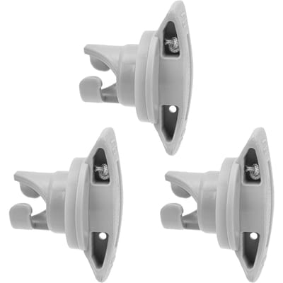 3 stuks Opblaasbare Bootklep Professioneel 8 Tanden PVC Lekvrij Opblaasbare Vervangende Luchtplug voor Kajak Rubberen Bijboot white