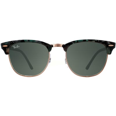 Ray-Ban Zonnebril Clubmaster 3016 125571 Spotted Grijs Groen Donker Grijs Verloop