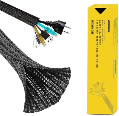 Kabelbescherming voor Flexibele Werkplekken, 3.1 m x 13 mm, Slang voor Kabels, Kabelgoot, Beschermhoes, Zelfsluitende Slang