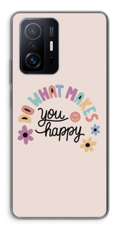 Case Company® - Hoesje geschikt voor Xiaomi 11T hoesje - Happy days - Soft Cover Telefoonhoesje - Bescherming aan alle Kanten en Schermrand