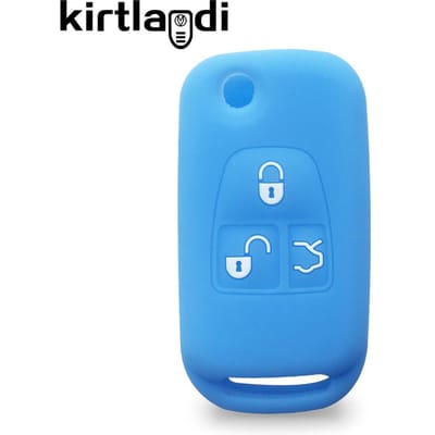 Siliconen Hoes Sleutelhoes Afstandsbedieningsschaal voor Mercedes Benz W163 W168 A170 W140 ML320 S280 SLK voor Dodge Sprinter Houder Sleutelhanger Dop blue
