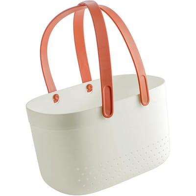 Douche Opbergmand Plastic Grote Capaciteit Bad Opbergmand Container Organizer voor Thuis Slaapzaal white