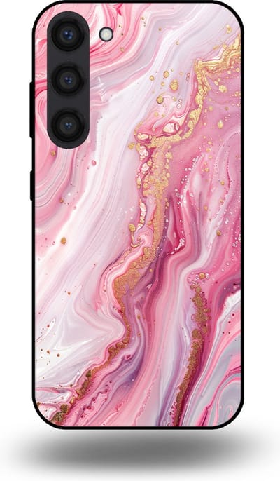 Smartphonica Telefoonhoesje geschikt voor Samsung Galaxy S23 Plus met marmer opdruk - TPU backcover case marble design - Roze geschikt voor Samsung Galaxy S23 Plus