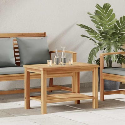 vidaXL Salontafel met opslag Bruin 70 x 40 x 45 cm Massief Teakhout