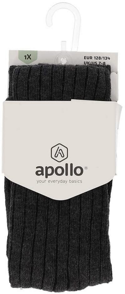 Apollo - Maillot - Anthracite Melange - Rib Patroon - Maat 104/110