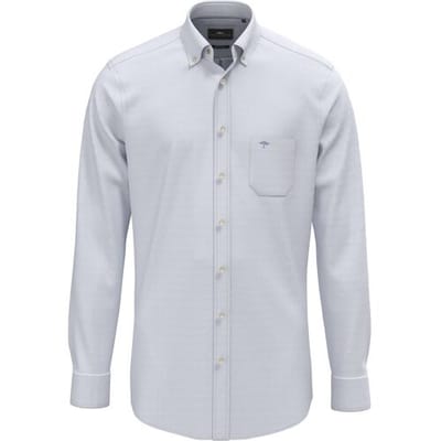 Fynch-Hatton Overhemd Washed Solid Color Oxford Button-Down New Breeze / male