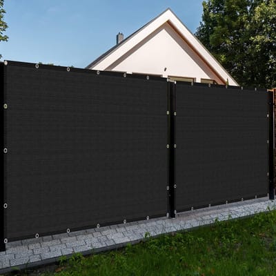 Privacy Hek Scherm - Gaas Schaduwnet - Balkon Afschermen - Zwaar Werk Gaas - 15x23 cm - Zwart