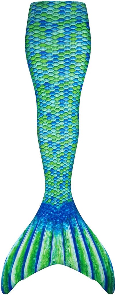 Zeemeerminstaart voor volwassenen maat XS (30-32) - Fin Fun Aussie Green set met monovin met voetvakjes