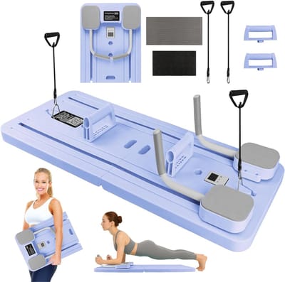 QIN® Pilates Board - Pilates Bord - Pilates Board Reformer - Paars - 3cm x 42cm x 104cm