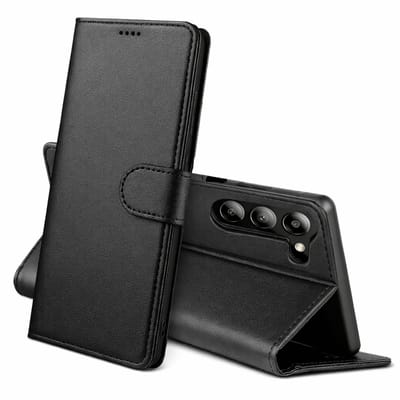 Hoesje Portemonnee geschikt voor Samsung Galaxy S26 Zwarte portemonnee met magnetische klep en kaartopslag