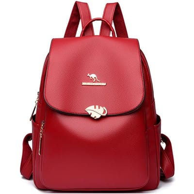 Nieuwe Dames Casual Rugzak Europees en Amerikaans Trendy Outdoor Reizen Mode Zacht Leer Rugzak Veelzijdige Studententas pink