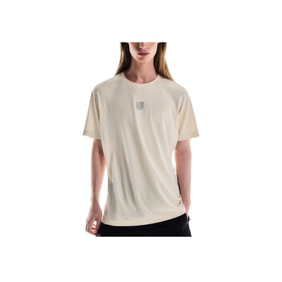 Op X Loewe Active SS25 Zacht Comfortabel Modieus Veelzijdig T-shirt met Korte Mouwen Unisex Tops Beige 1UF10431951 S white