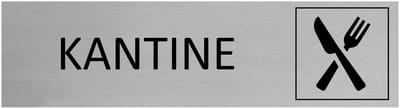 CombiCraft Aluminium deurbordje Kantine 165x45mm - per stuk