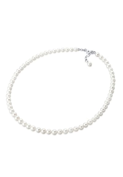 Elli - Halsketting - Dames Edel Bruid Eenvoudig met Schelpkern Parels in 925 Sterling Zilver - Dames