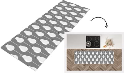 Keukenloper - Loper keuken - Lampen - Patronen - Retro - 150x50 cm - Keukenloper vinyl