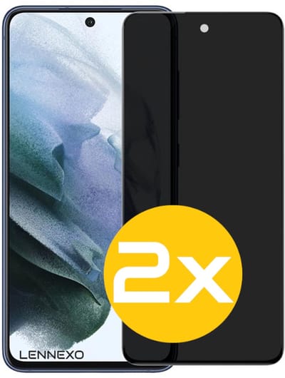 Privacy Screenprotector Geschikt Voor Samsung S21FE (Fan Edition) - Volledige Beschermglas - 2 Stuks