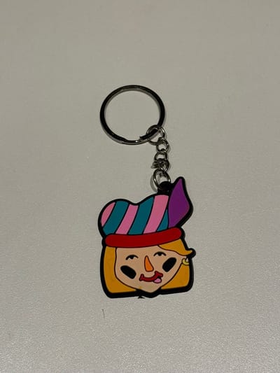 Sinterklaas sleutelhanger - sleutelhanger kinderen - Sinterklaas decoratie - sinterklaas cadeautjes - 1 Stuks - Piet Paars
