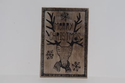 Postkaart hout Merry Christmas