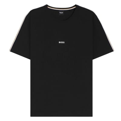 Boss Heren Logo Polycotton Regular T-Shirt (Zwart)
