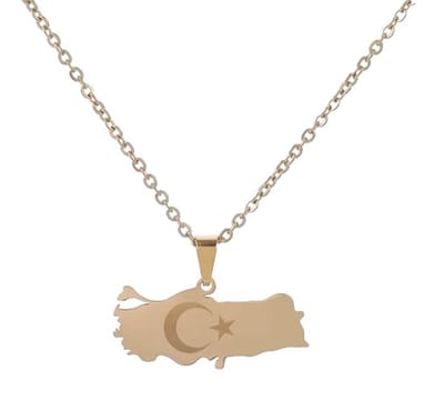 Hiden - Ketting - Sieraden - Ketting Dames - Ketting Heren - Mode - Goudkleurig - Turkije
