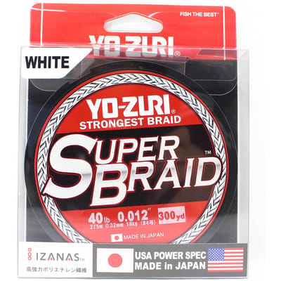 Yo Zuri Duel Ligne P.E Super Braid 300YDS 40Lbs 0.32mm Blanc R1268-W 1923 blanc