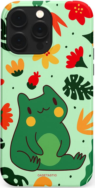 Casetastic Hoesje Geschikt voor Apple iPhone 14 Pro Max Magsafe - Stijlvolle Beschermende Duo-layer Case - Kwaakje