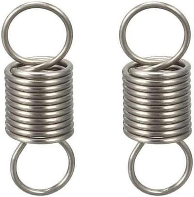 Dubbele Haak Spiraalveren - Drukveren RVS - Apparaten Reparatie - Roestvrij Staal - 0.4x4x20mm - Zilverkleurig