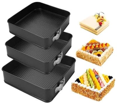 Dailygoods- Springvorm 24/26/28 cm - Antiaanbaklaag - Verwijderbare Bodem - Lekvrij - Multifunctioneel Bakgereedschap - Voor Cheesecake/Pizza/Brood - Taartvorm