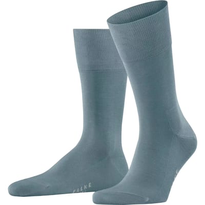 FALKE Tiago eenkleurig fil d'Ecosse katoen sokken heren blauw - maat 39-40