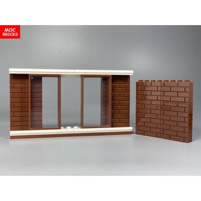 MOC Stenen Schuifrail Deur 1x4x6 Frame 60596 92589 Huis Muur Geassembleerde Deeltjes Bouwsteen Plastic Speelgoed ideaal voor kind