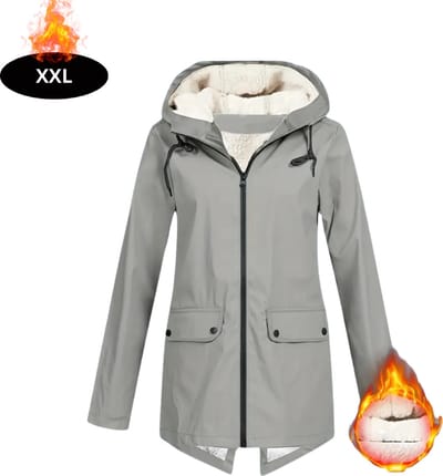 Livano Windjas Dames - Parka - Lente & Herfst - Jas - Volwassen - Windjack - Windbreaker - Outdoor - Grijs - XXL