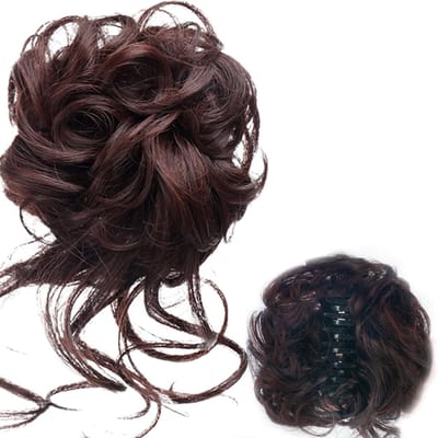 Haaraccessoires voor een Messy Bun en Ponytail - Claw Clip, Scrunchies en Extensions voor Dames in Donkerbruin