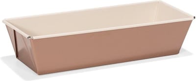 Patisse Cakevorm - rechthoekige bakvorm - 25 x 11 x 7 cm - rose goud - anti-aanbaklaag