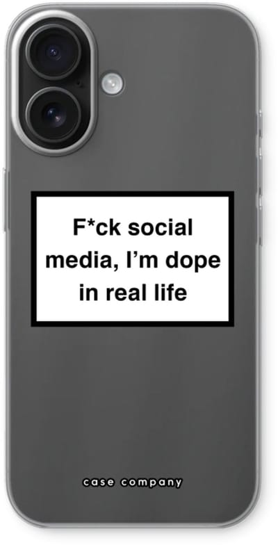 Case Company® - Hoesje geschikt voor iPhone 16 hoesje - I'm dope - Soft Cover Telefoonhoesje - Bescherming aan alle Kanten en Schermrand