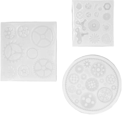 Dailygoods- Siliconen Mal - 3D Tandwiel Mal - Chocolade Mal - Fondant Cakevorm - Zeep Mal - DIY Klei Mal - 9,5x10 cm / 7x8 cm - Bakvorm