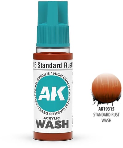 AK 3rd Gen Acrylics: Standard Rust Wash (18ml)