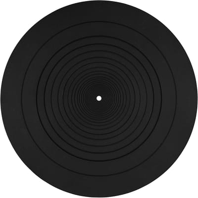 Dailygoods - Platenspelermat - Antistatisch - Siliconen - Zwart - LP-Slipmat - Vervangingsaccessoire voor Vinyl - Geschikt voor Draaitafels - 30 cm